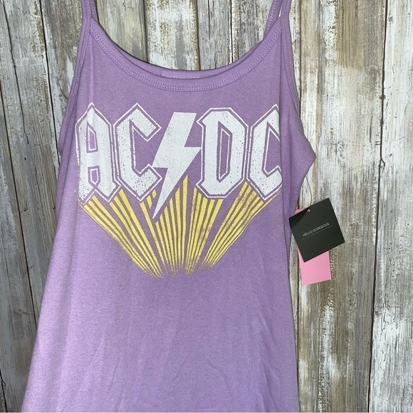 NWT AC/DC Purple Fitted Ribbed Dress - Picture 3 of 7